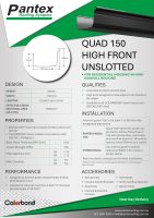 Quad 150 High Front Unslotted Gutter – Technical Guide